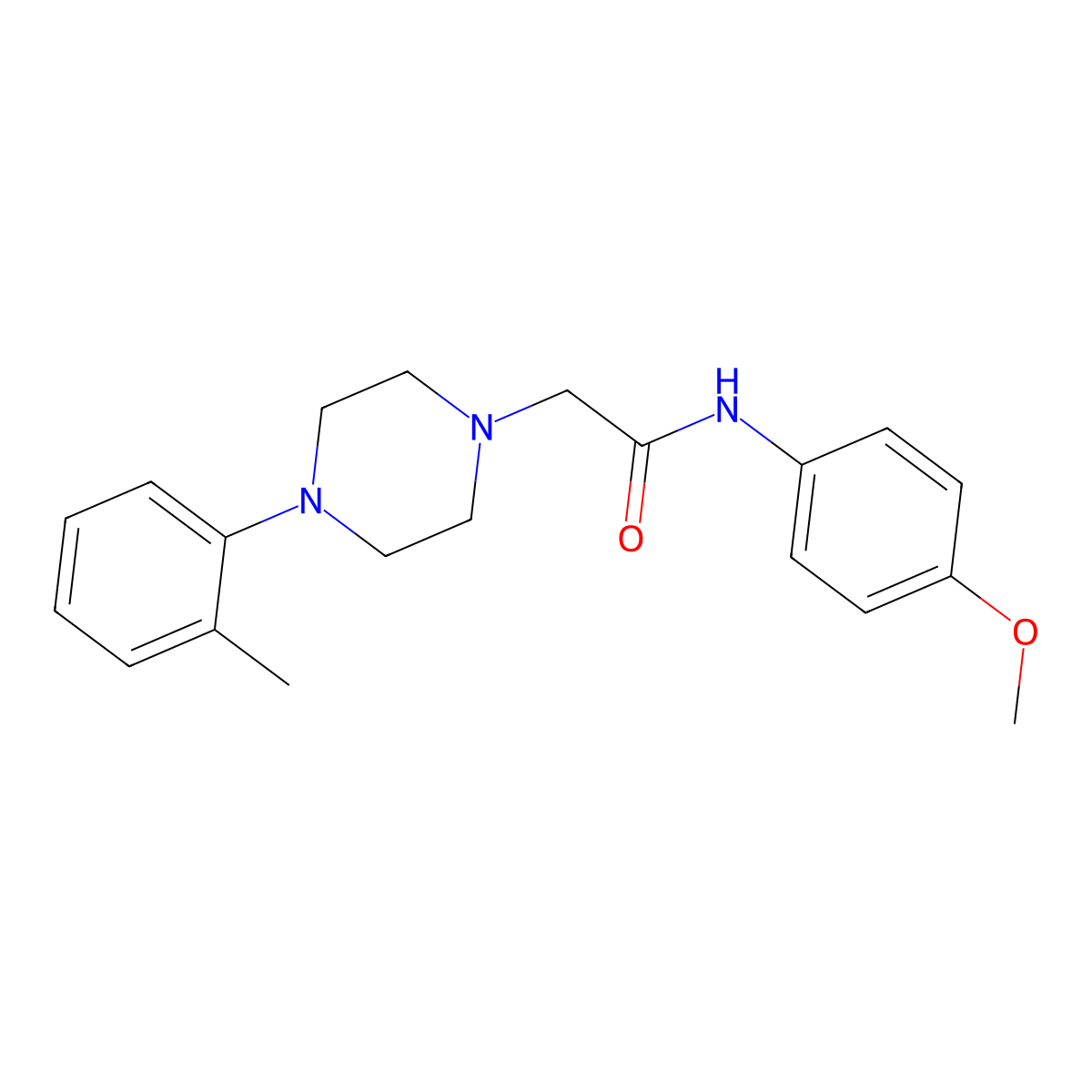 N-(4-methoxyphenyl)-2-[4-(2-methylphenyl)piperazin-1-yl]acetamide molecular structure, CAS 406929-41-7