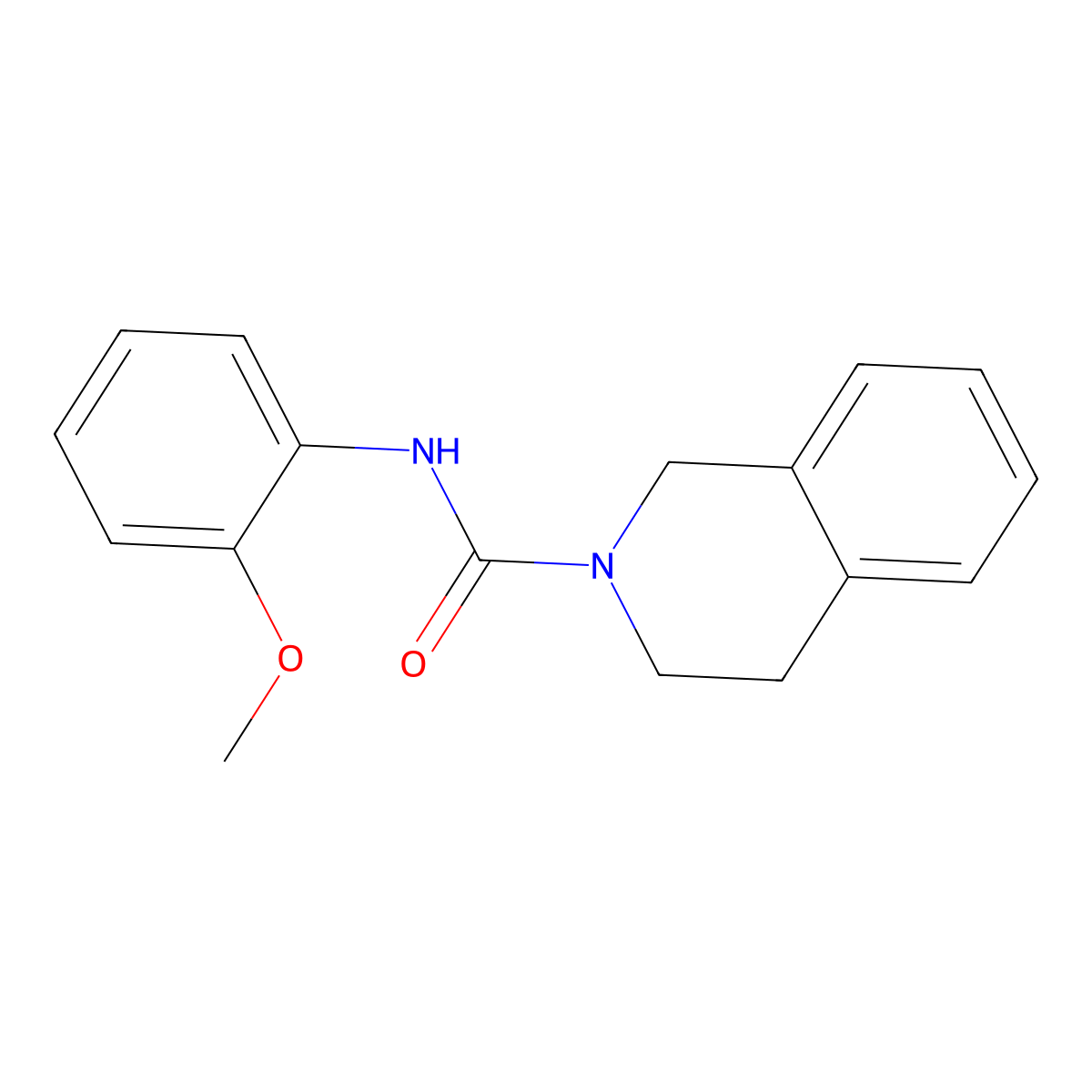 N-(2-methoxyphenyl)-3,4-dihydro-2(1H)-isoquinolinecarboxamide molecular structure, CAS 406929-87-1