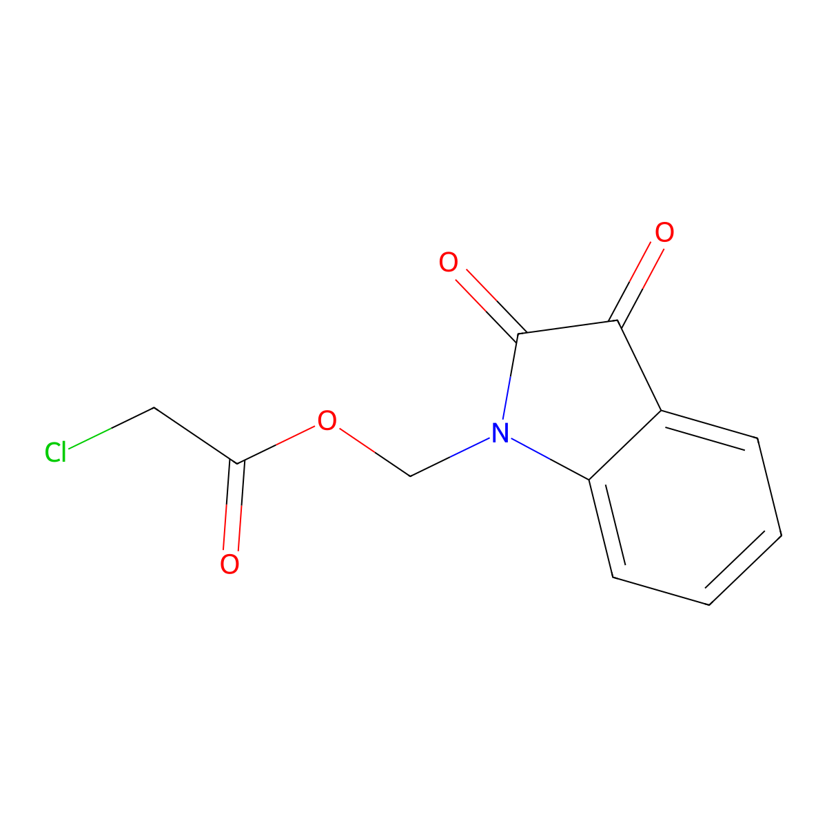 (2,3-dioxo-2,3-dihydro-1H-indol-1-yl)methyl chloroacetate molecular structure, CAS 40693-49-0