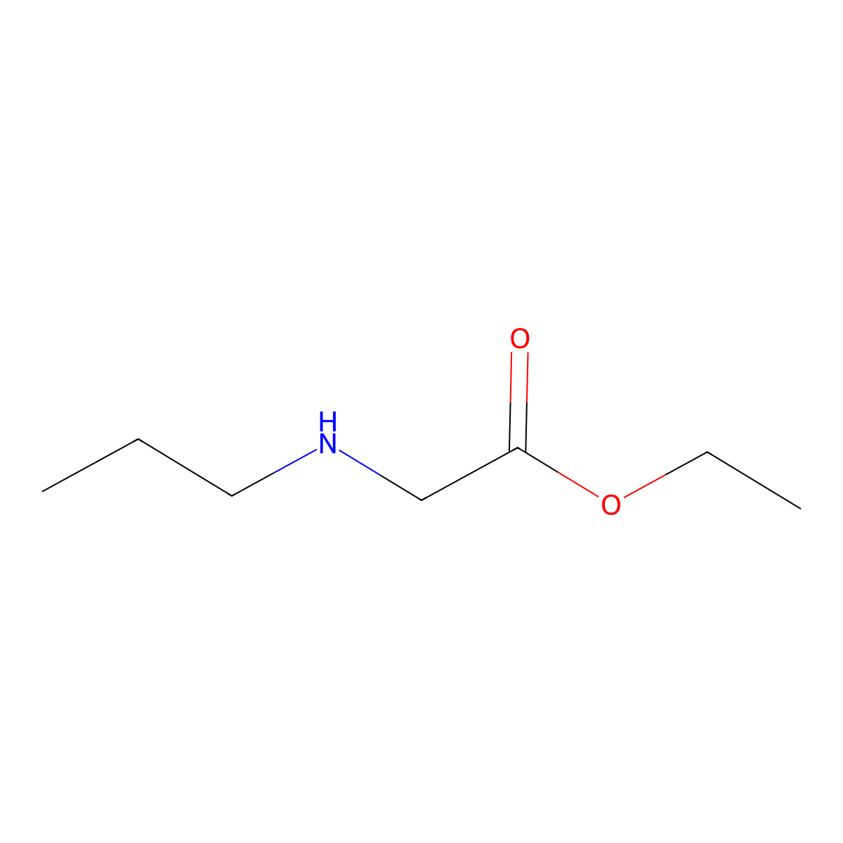 Ethyl 2-(propylamino)acetate molecular structure, CAS 40693-96-7
