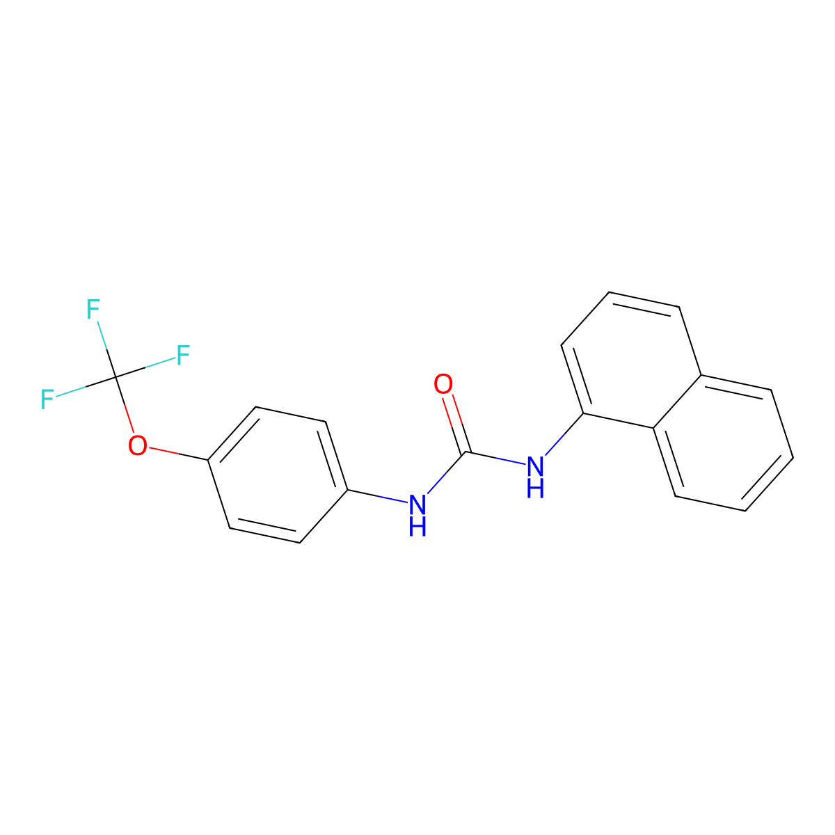 1-Naphthalen-1-yl-3-[4-(trifluoromethoxy)phenyl]urea molecular structure, CAS 406930-05-0