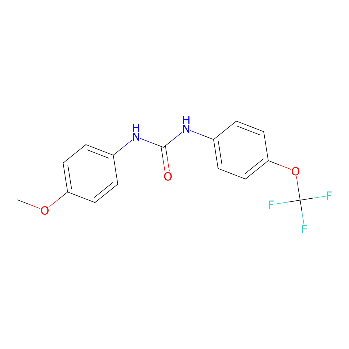 1-(4-Methoxyphenyl)-3-[4-(trifluoromethoxy)phenyl]urea molecular structure, CAS 406930-06-1