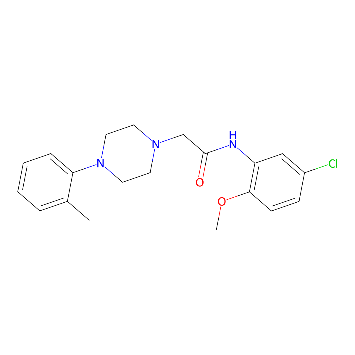 N-(5-chloro-2-methoxyphenyl)-2-[4-(2-methylphenyl)piperazin-1-yl]acetamide molecular structure, CAS 406930-33-4