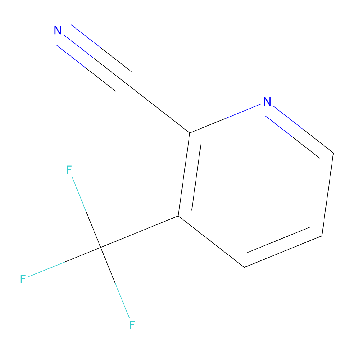 3-(Trifluoromethyl)pyridine-2-carbonitrile molecular structure, CAS 406933-21-9