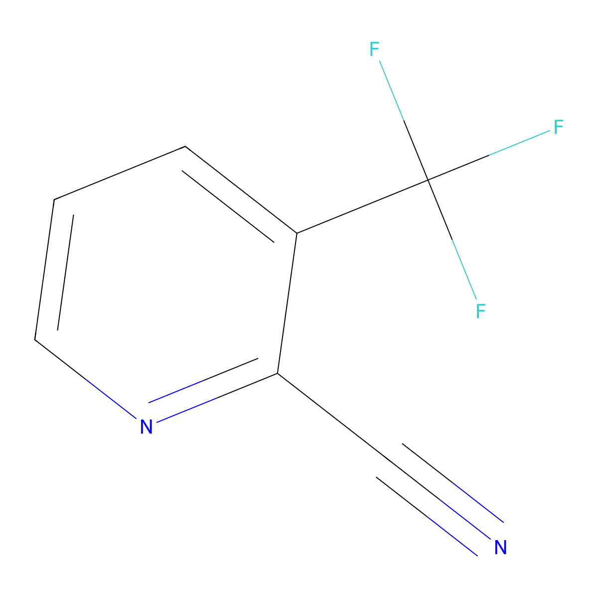 3-(Trifluoromethyl)pyridine-2-carbonitrile molecular structure, CAS 406933-21-9