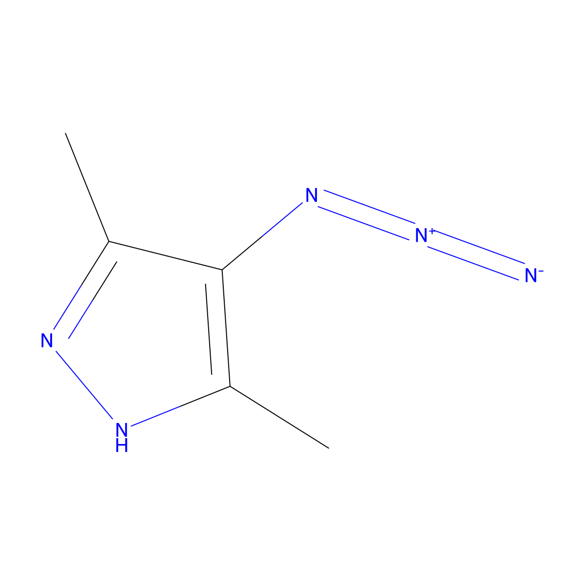 4-Azido-3,5-dimethyl-1H-pyrazole molecular structure, CAS 40697-56-1