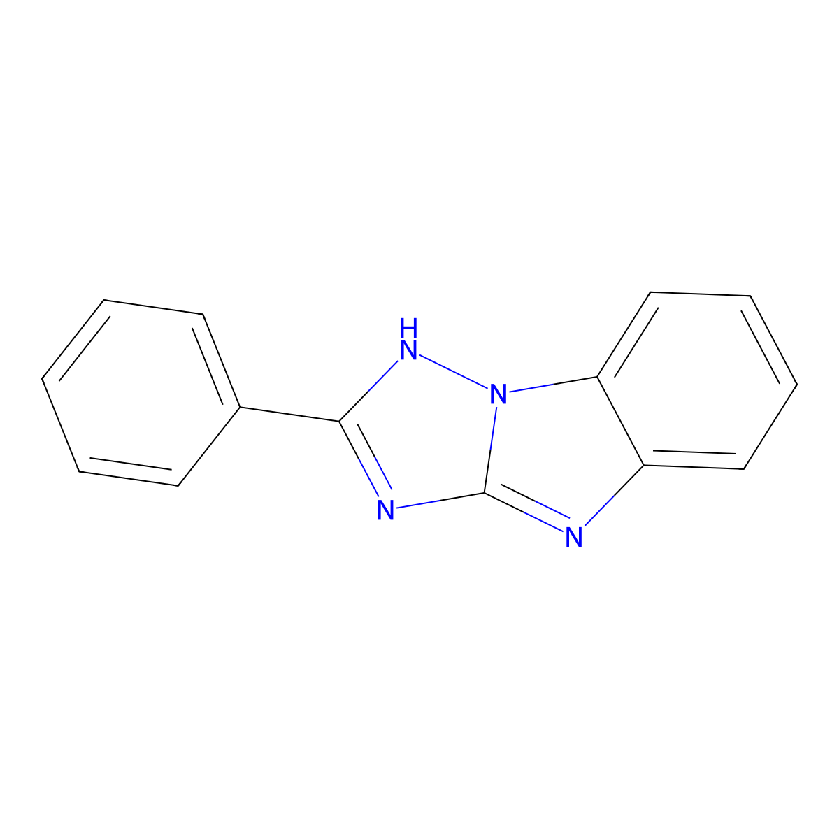 2-phenyl-4H-[1,2,4]triazolo[1,5-a]benzimidazole molecular structure, CAS 40697-75-4