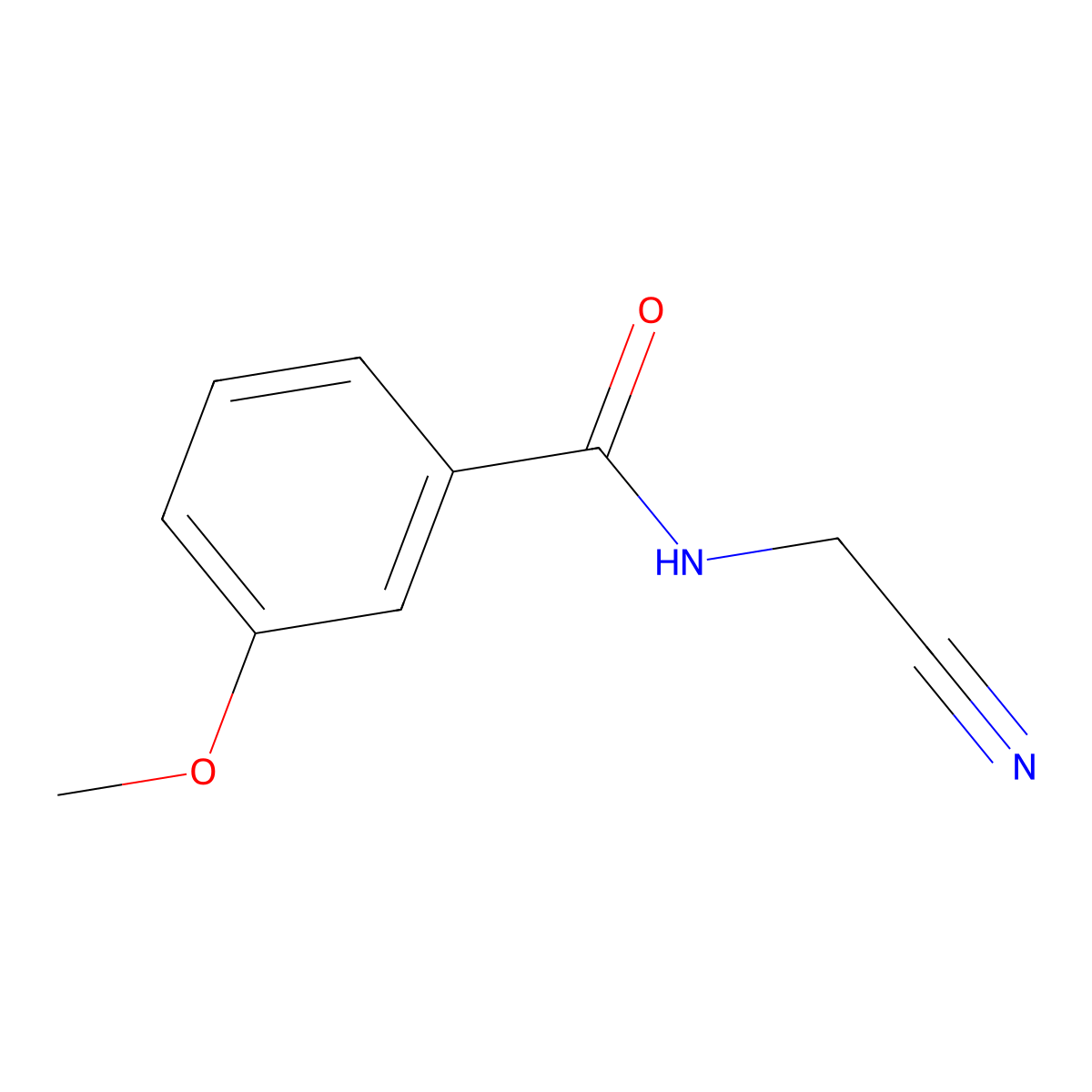 N-(cyanomethyl)-3-methoxybenzamide molecular structure, CAS 40699-31-8