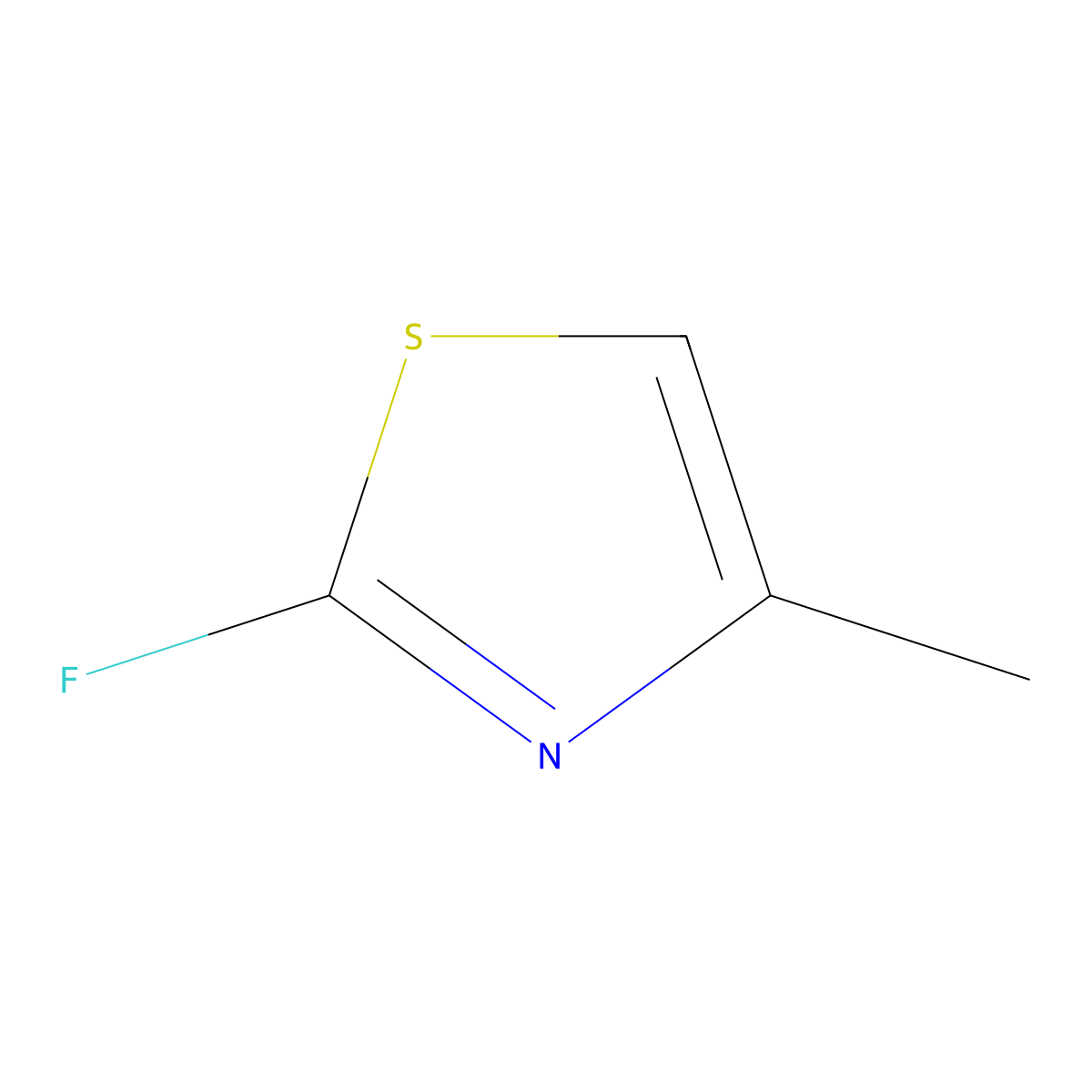 2-Fluoro-4-methylthiazole molecular structure, CAS 407-11-4