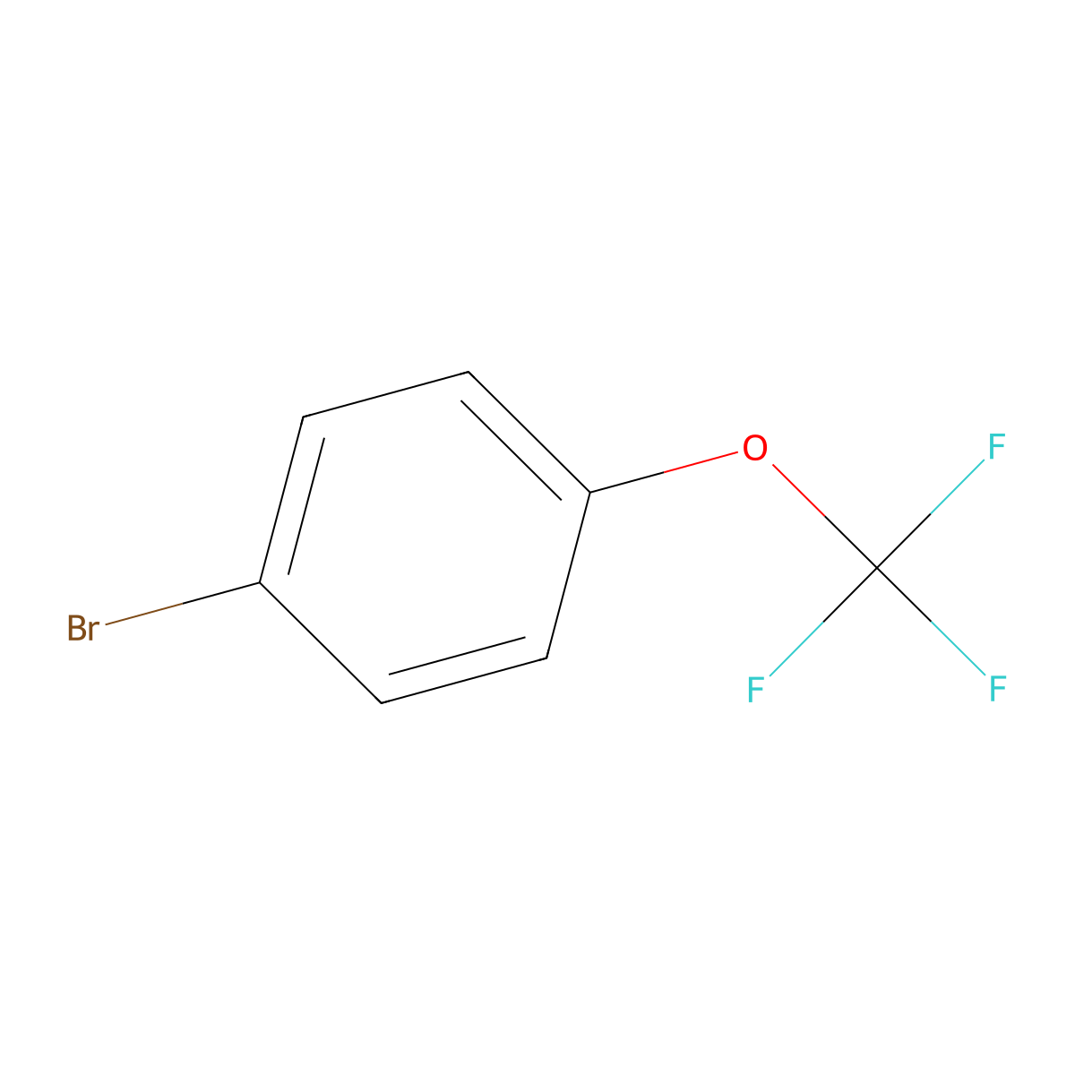 1-Bromo-4-(trifluoromethoxy)benzene molecular structure, CAS 407-14-7