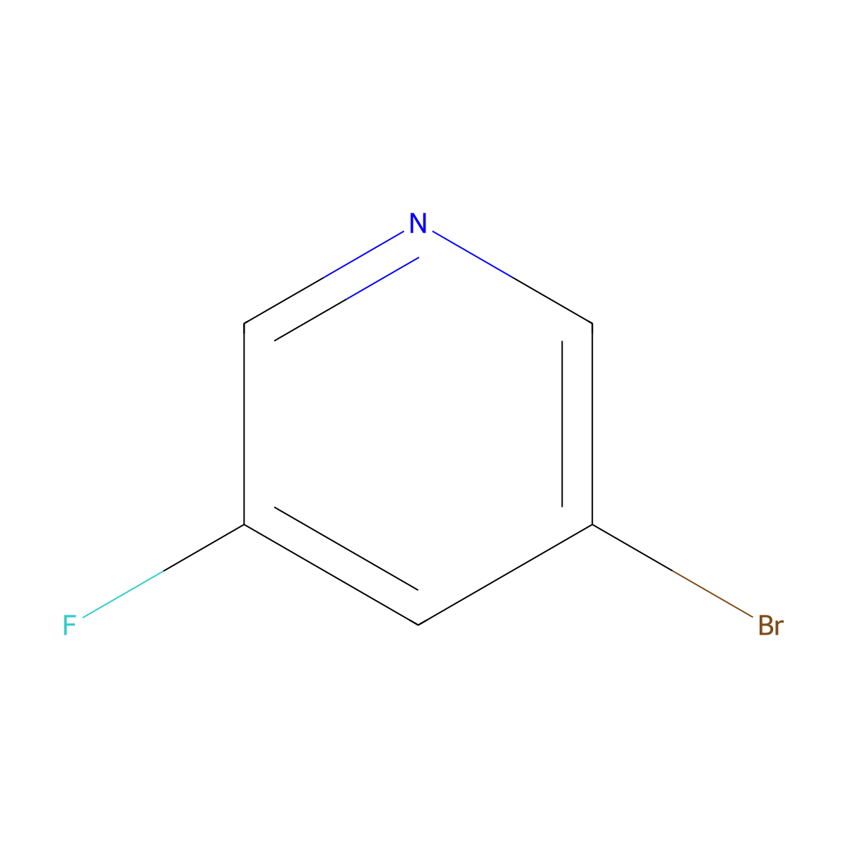 3-Bromo-5-fluoropyridine molecular structure, CAS 407-20-5