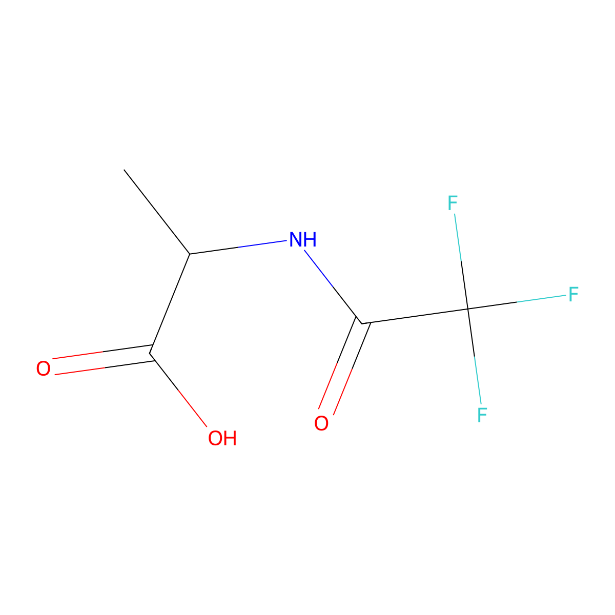 (2S)-2-(trifluoroacetamido)propanoic acid molecular structure, CAS 407-23-8