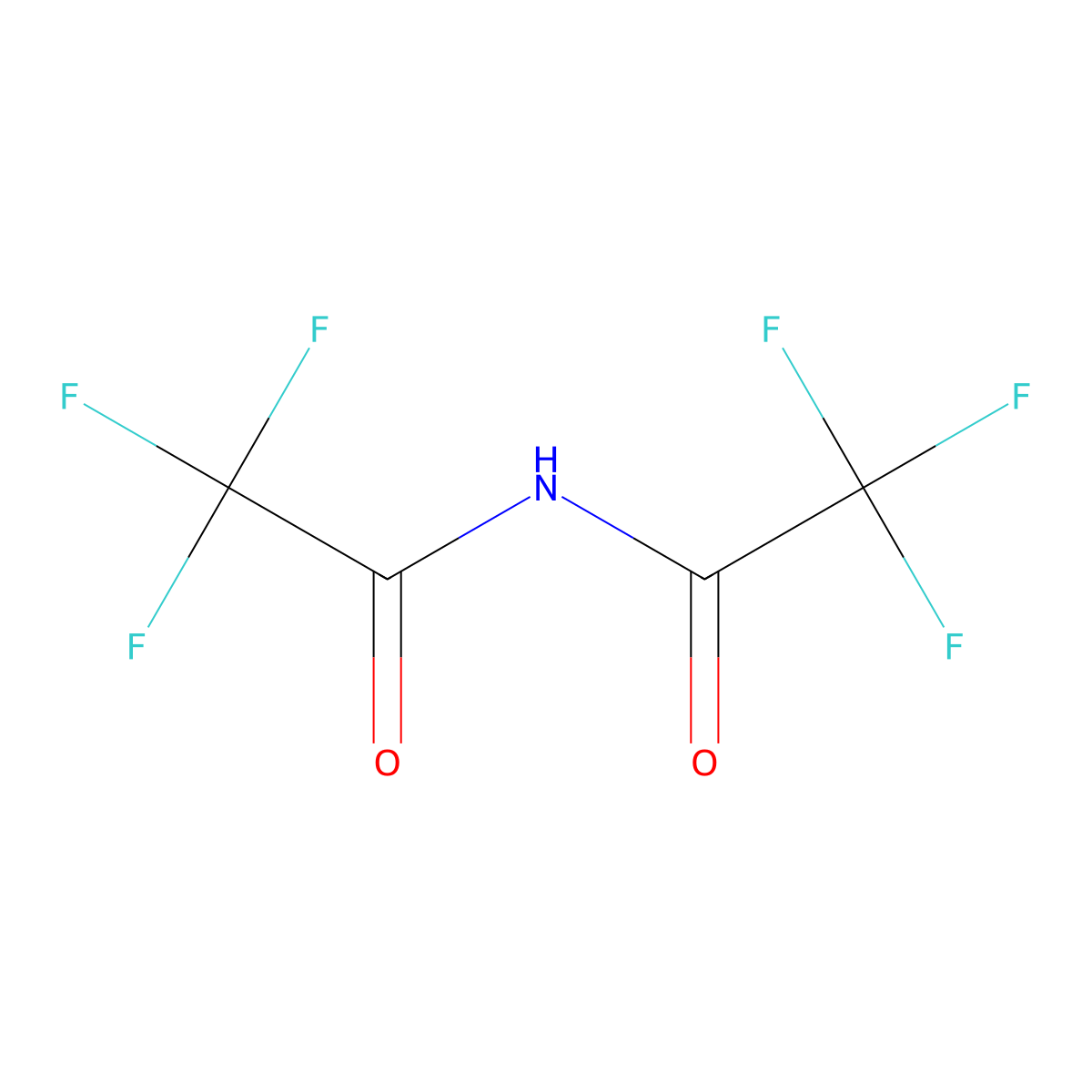 2,2,2-Trifluoro-N-(trifluoroacetyl)acetamide molecular structure, CAS 407-24-9