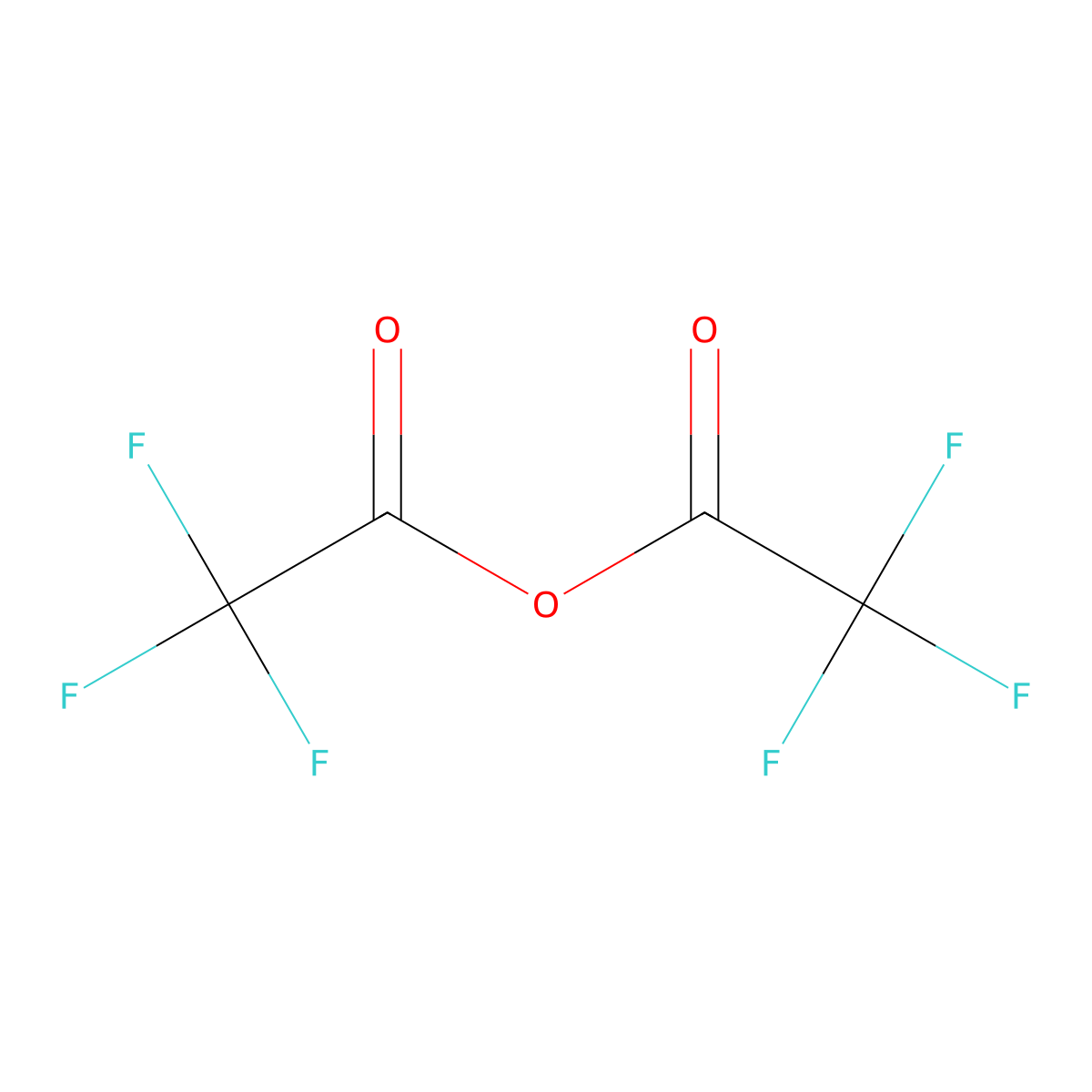 Trifluoroacetic anhydride molecular structure, CAS 407-25-0