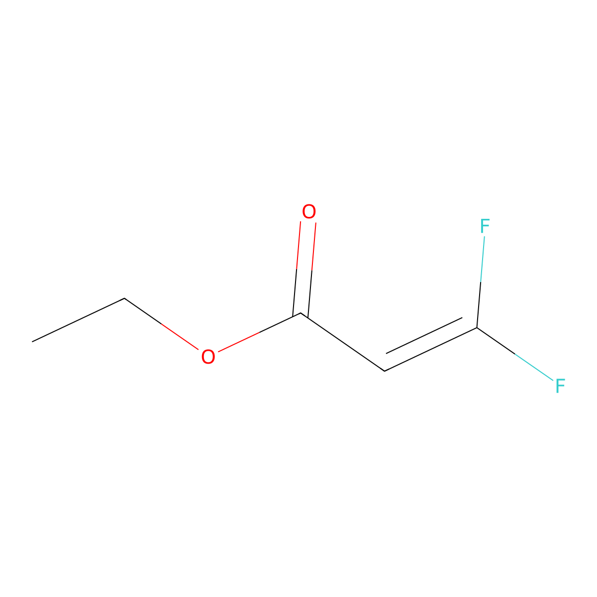 Ethyl 3,3-difluoroprop-2-enoate molecular structure, CAS 407-35-2