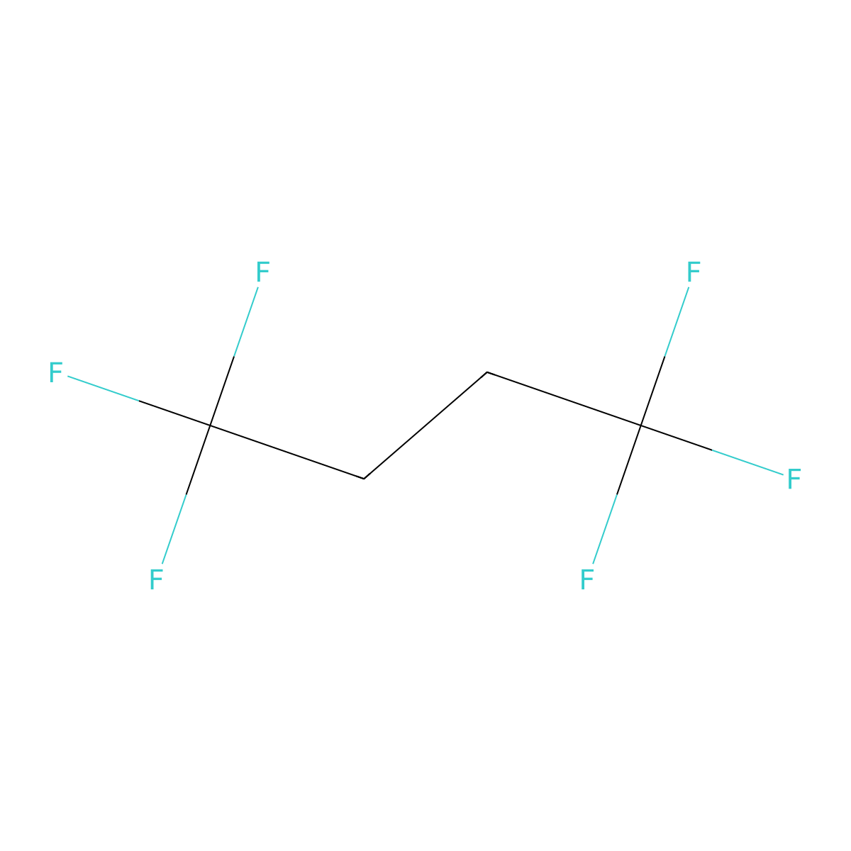 1,1,1,4,4,4-Hexafluorobutane molecular structure, CAS 407-59-0