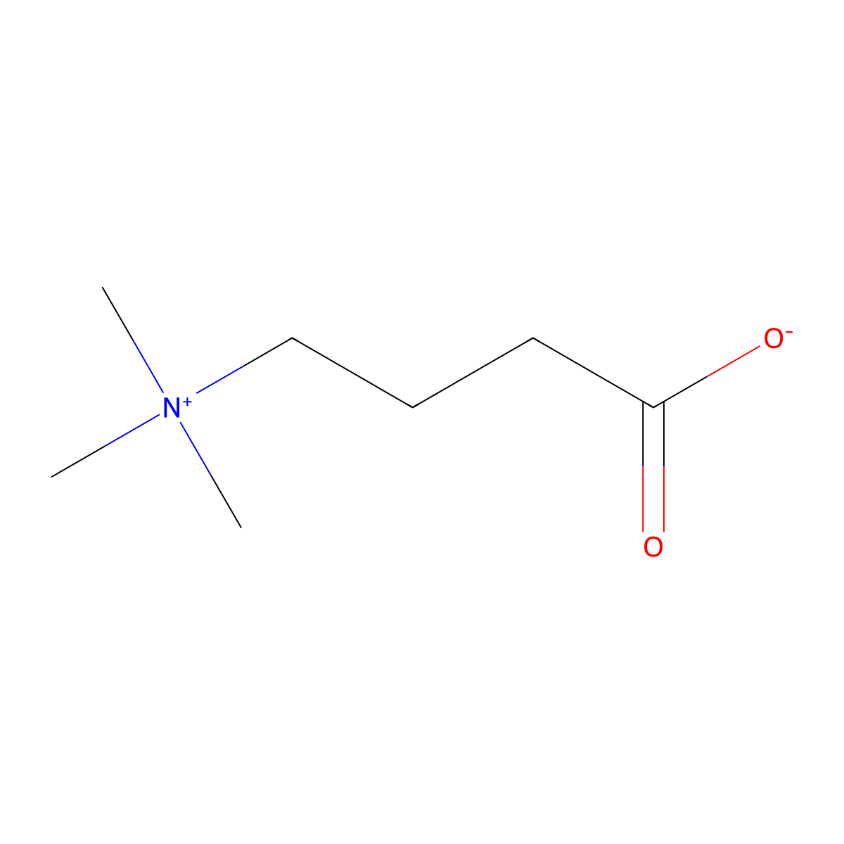 Gamma-Butyrobetaine molecular structure, CAS 407-64-7