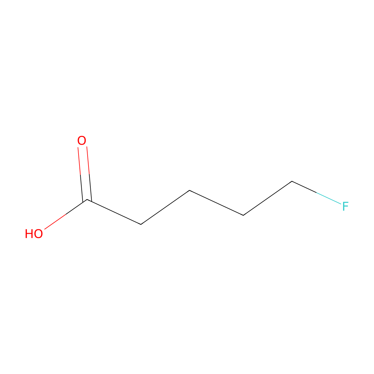 5-Fluoropentanoic acid molecular structure, CAS 407-75-0