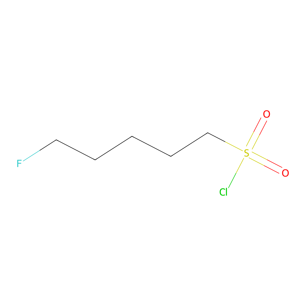 5-Fluoropentane-1-sulfonyl chloride molecular structure, CAS 407-90-9