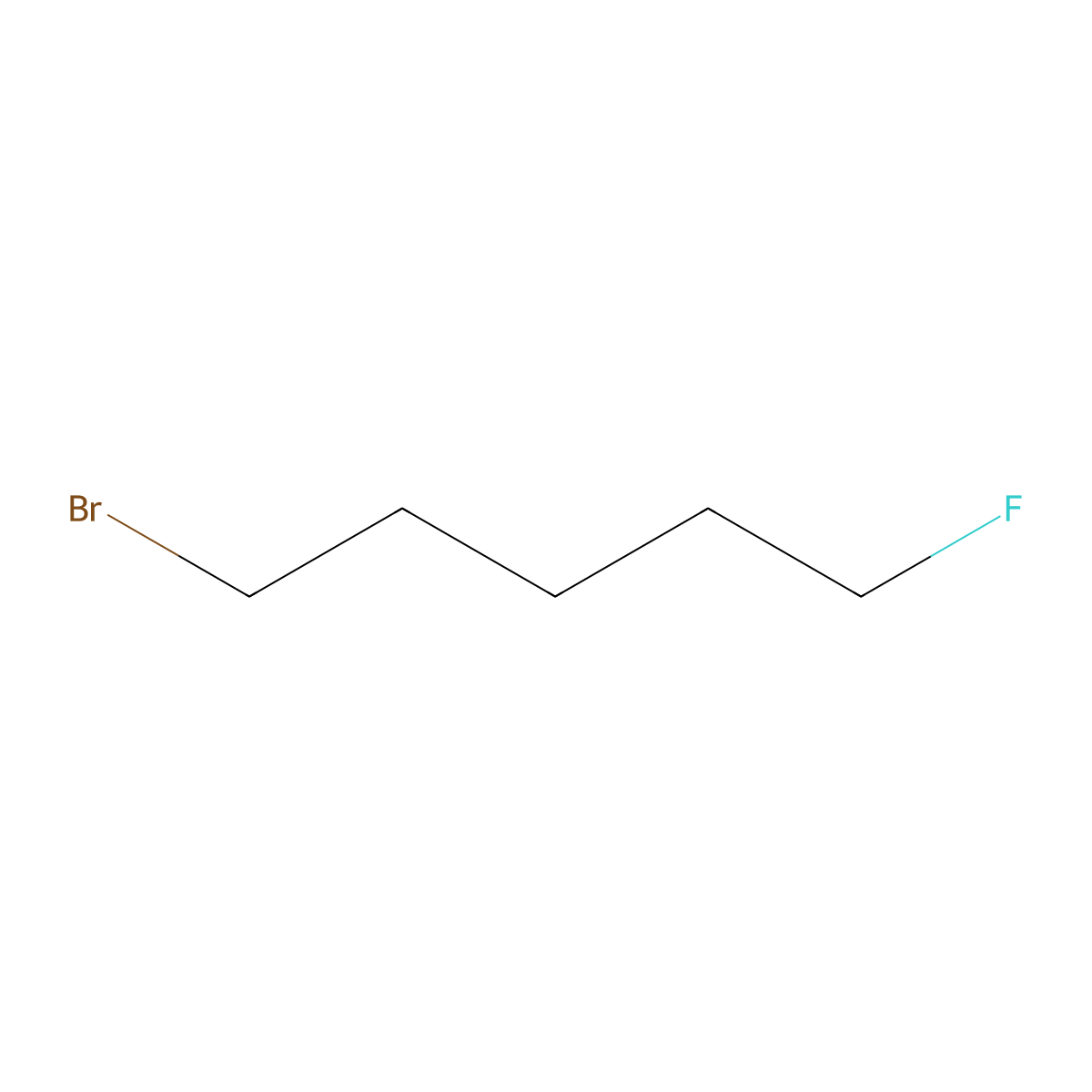 Pentane, 1-bromo-5-fluoro- molecular structure, CAS 407-97-6