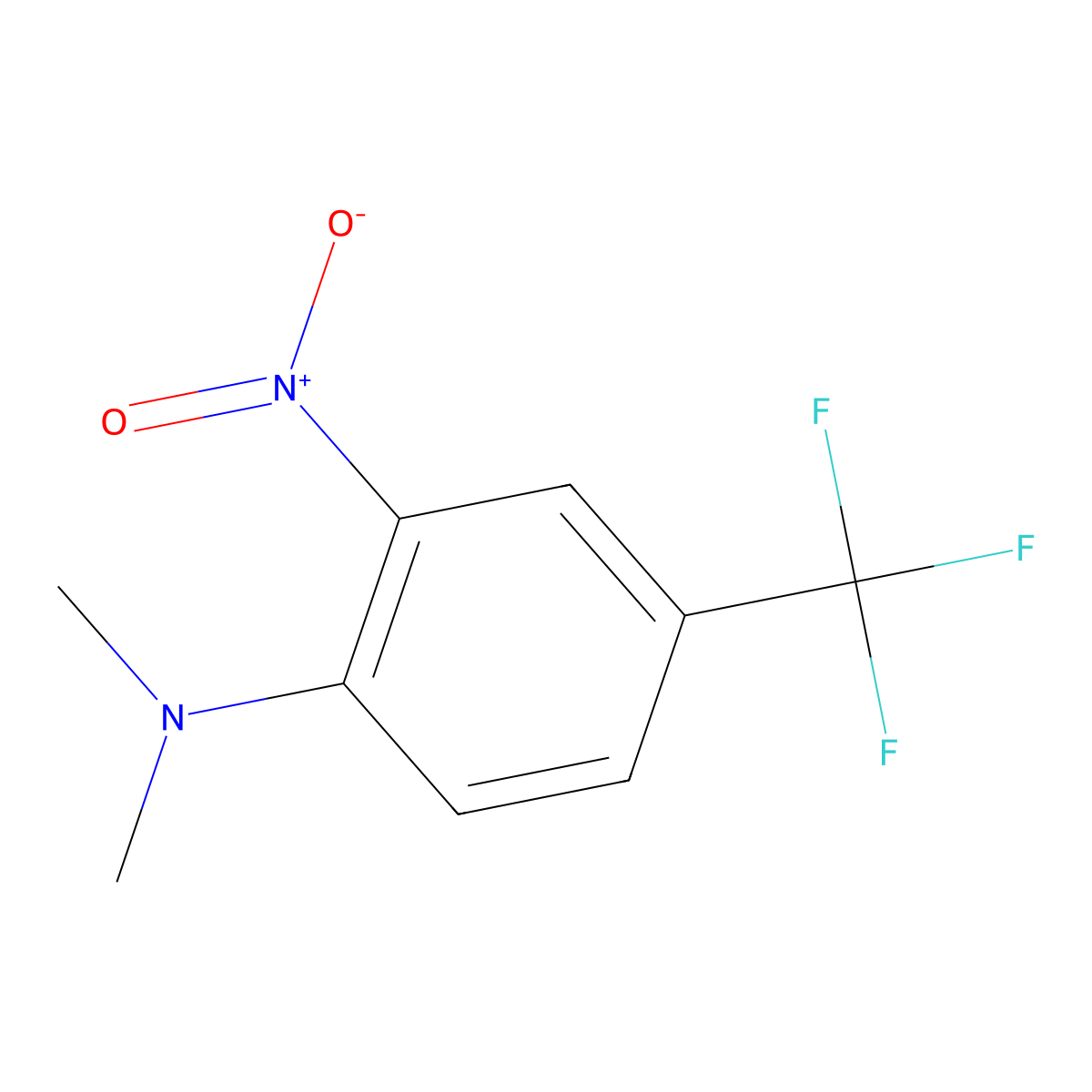 N,N-dimethyl-2-nitro-4-(trifluoromethyl)aniline molecular structure, CAS 40700-38-7