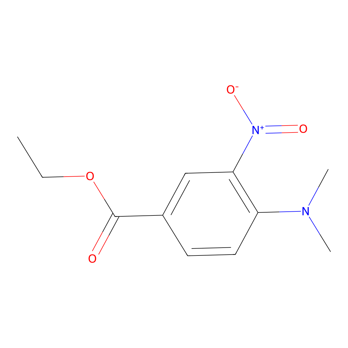 Ethyl 4-(dimethylamino)-3-nitrobenzoate molecular structure, CAS 40700-40-1