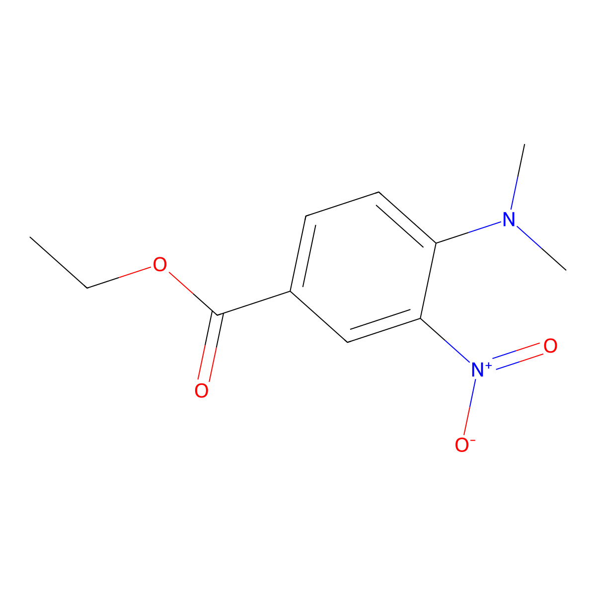 Ethyl 4-(dimethylamino)-3-nitrobenzoate molecular structure, CAS 40700-40-1