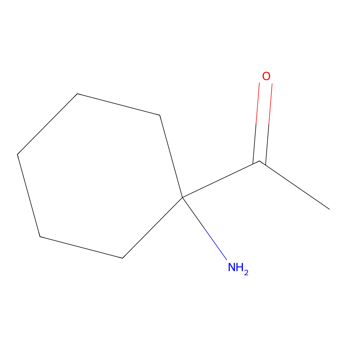 1-(1-Aminocyclohexyl)ethanone molecular structure, CAS 40702-53-2