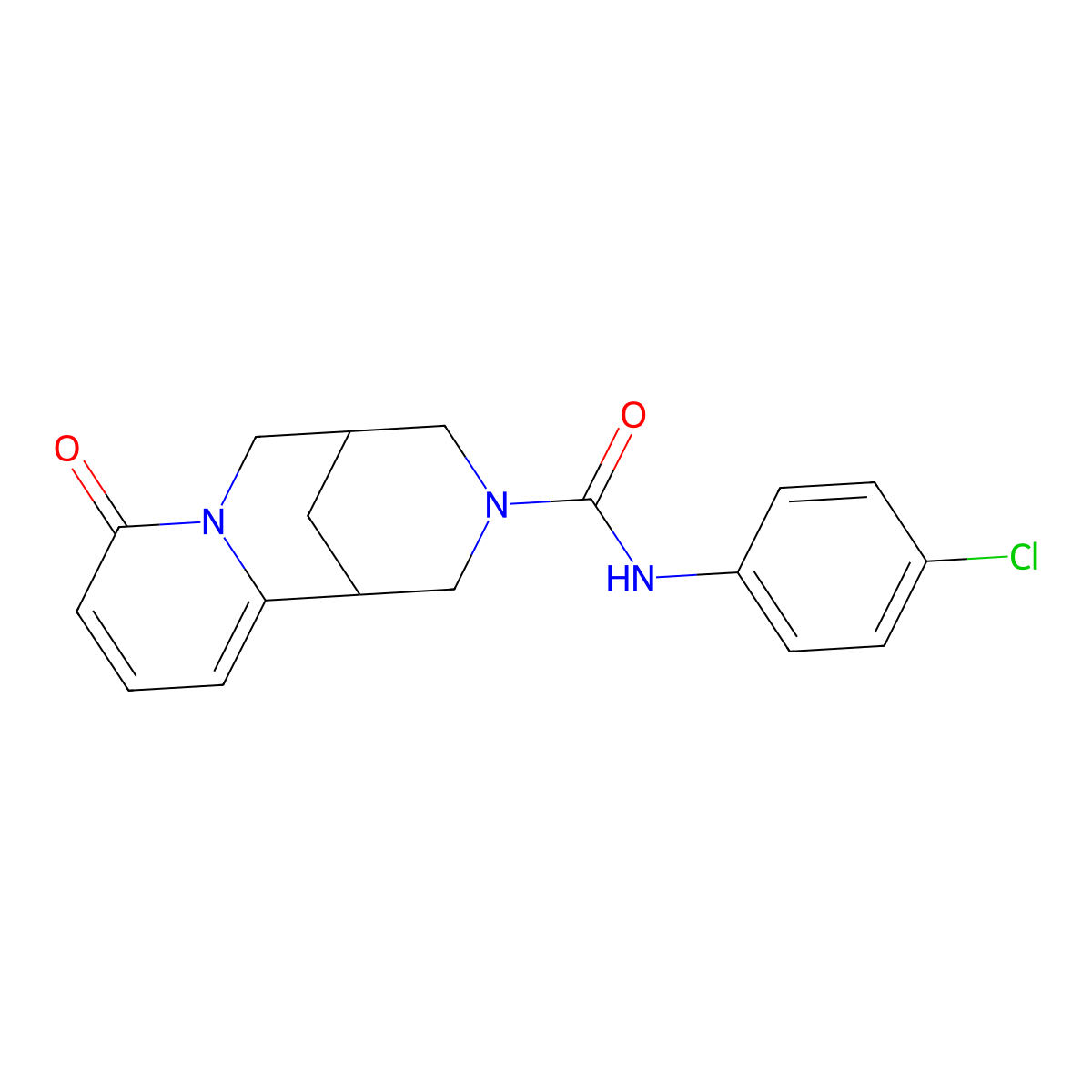 N-(4-chlorophenyl)-6-oxo-7,11-diazatricyclo[7.3.1.0^{2,7}]trideca-2,4-diene-11-carboxamide molecular structure, CAS 40705-14-4