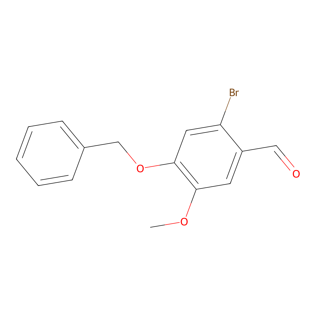4-Benzyloxy-2-bromo-5-methoxy-benzaldehyde molecular structure, CAS 40705-22-4
