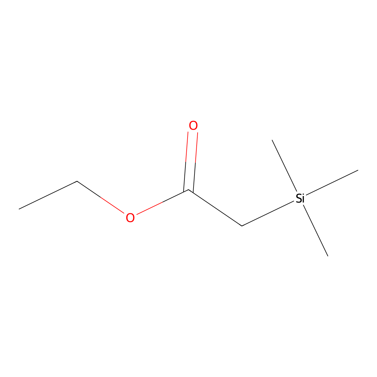 Ethyl trimethylsilylacetate molecular structure, CAS 4071-88-9
