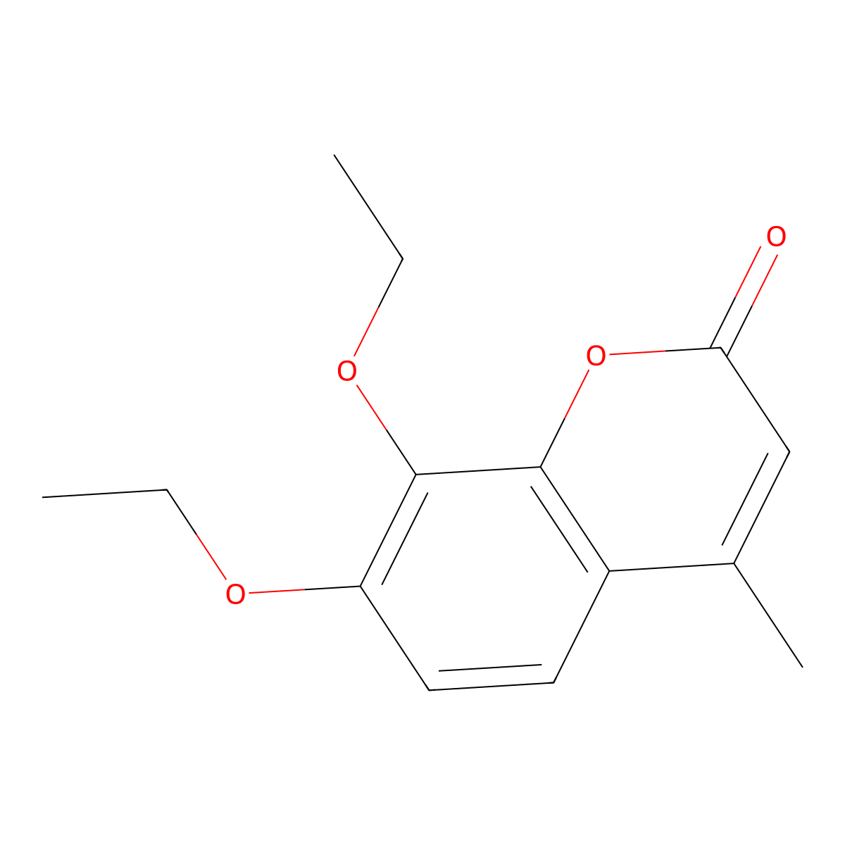 7,8-diethoxy-4-methyl-2H-chromen-2-one molecular structure, CAS 40713-24-4