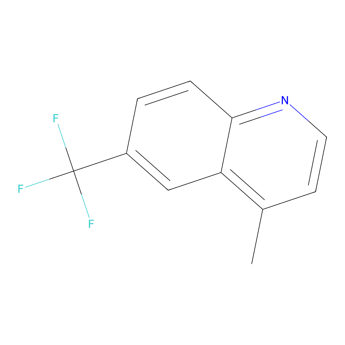 4-Methyl-6-(trifluoromethyl)quinoline molecular structure, CAS 40716-16-3