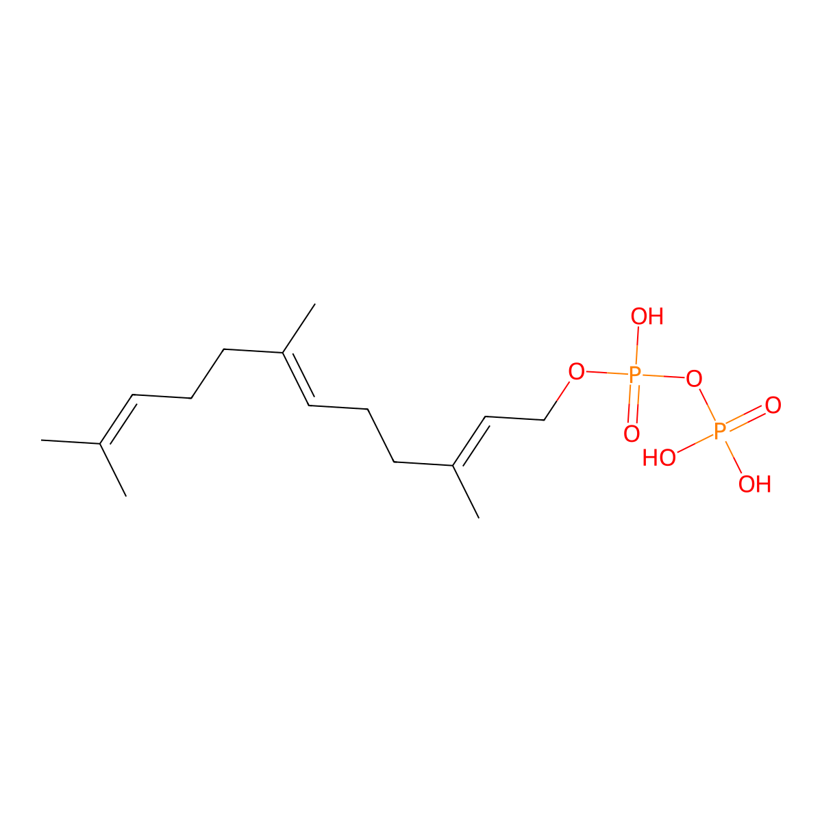 2-cis,6-trans-Farnesyl diphosphate molecular structure, CAS 40716-68-5