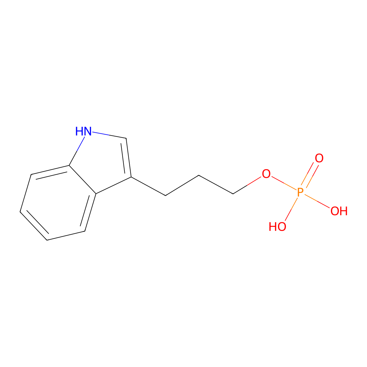 1H-Indole-3-propanol, 3-(dihydrogen phosphate) molecular structure, CAS 40716-80-1