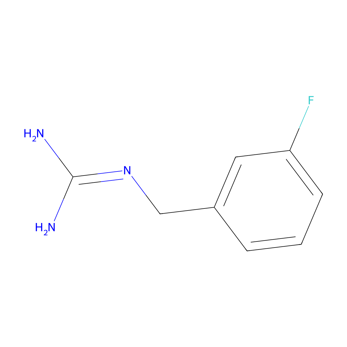 1-(3-Fluorobenzyl)guanidine molecular structure, CAS 40717-76-8