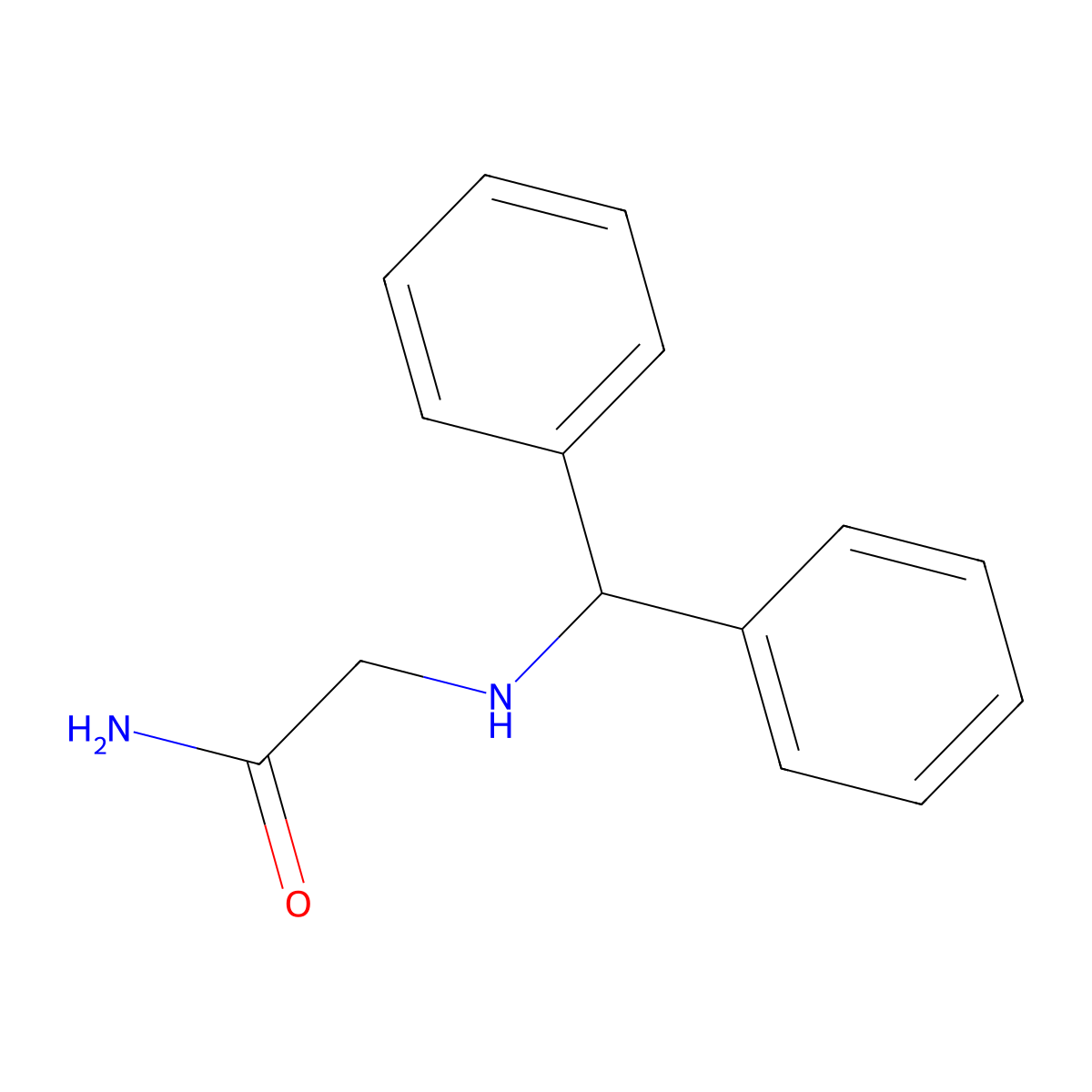N~2~-(Diphenylmethyl)glycinamide molecular structure, CAS 40718-26-1