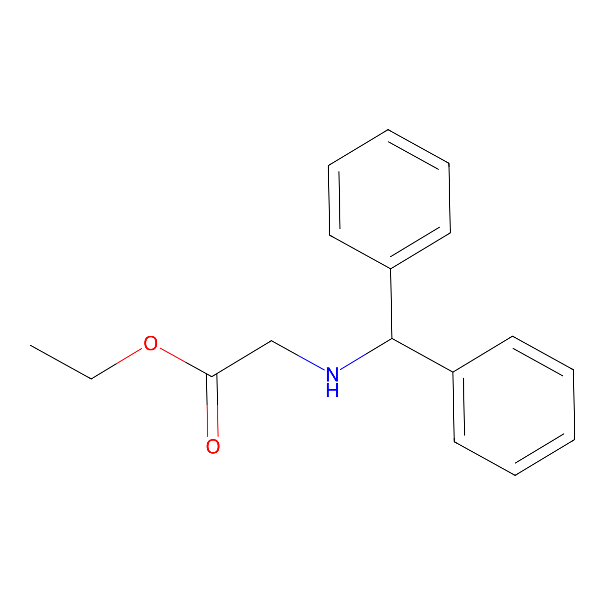 Ethyl 2-[(diphenylmethyl)amino]acetate molecular structure, CAS 40718-32-9