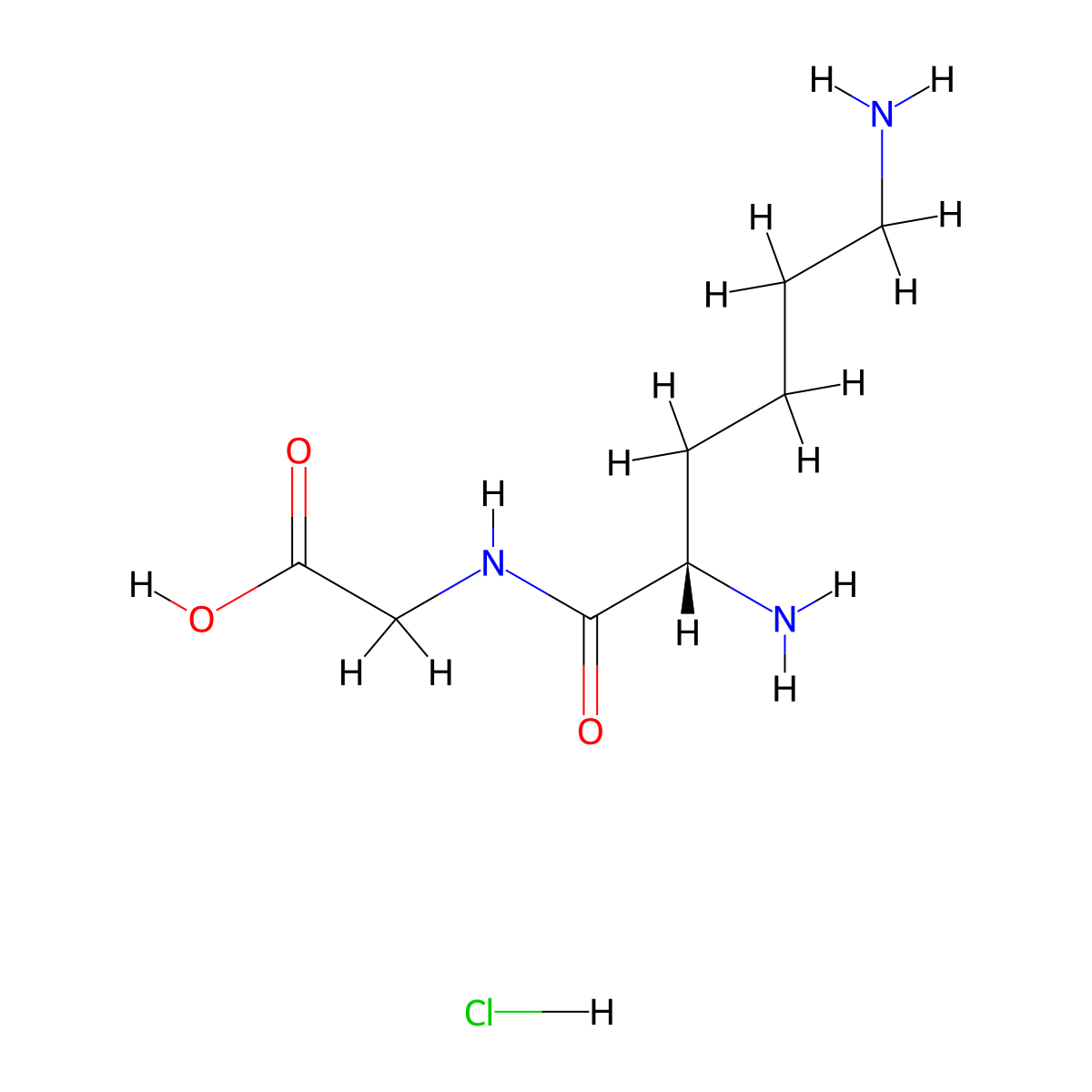 H-Lys-Gly-OH.HCl molecular structure, CAS 40719-58-2