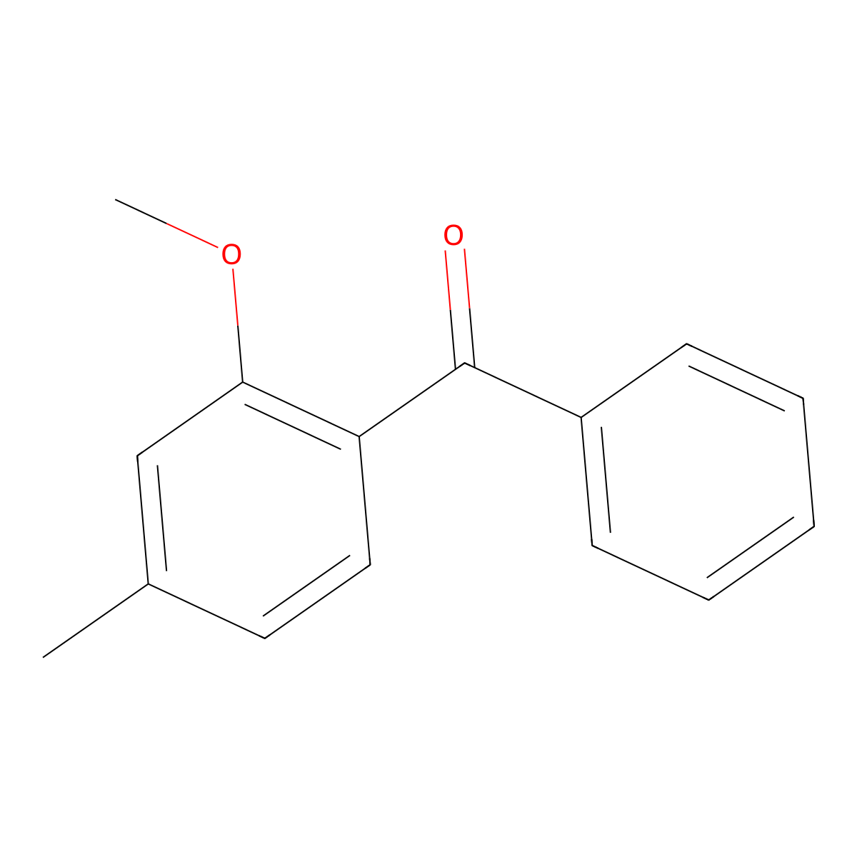 (2-Methoxy-4-methylphenyl)phenylmethanone molecular structure, CAS 4072-11-1
