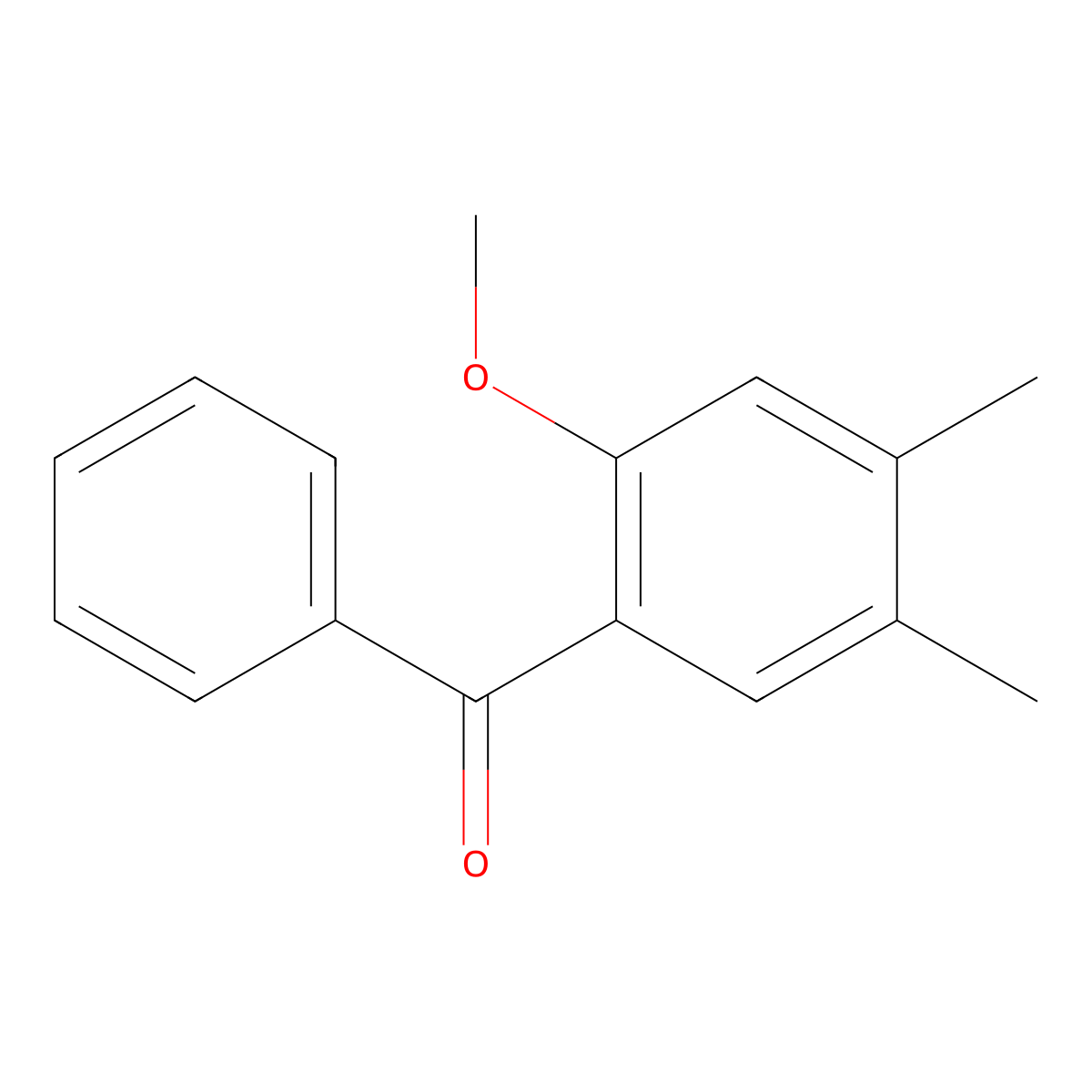 (2-Methoxy-4,5-dimethylphenyl)(phenyl)methanone molecular structure, CAS 4072-15-5