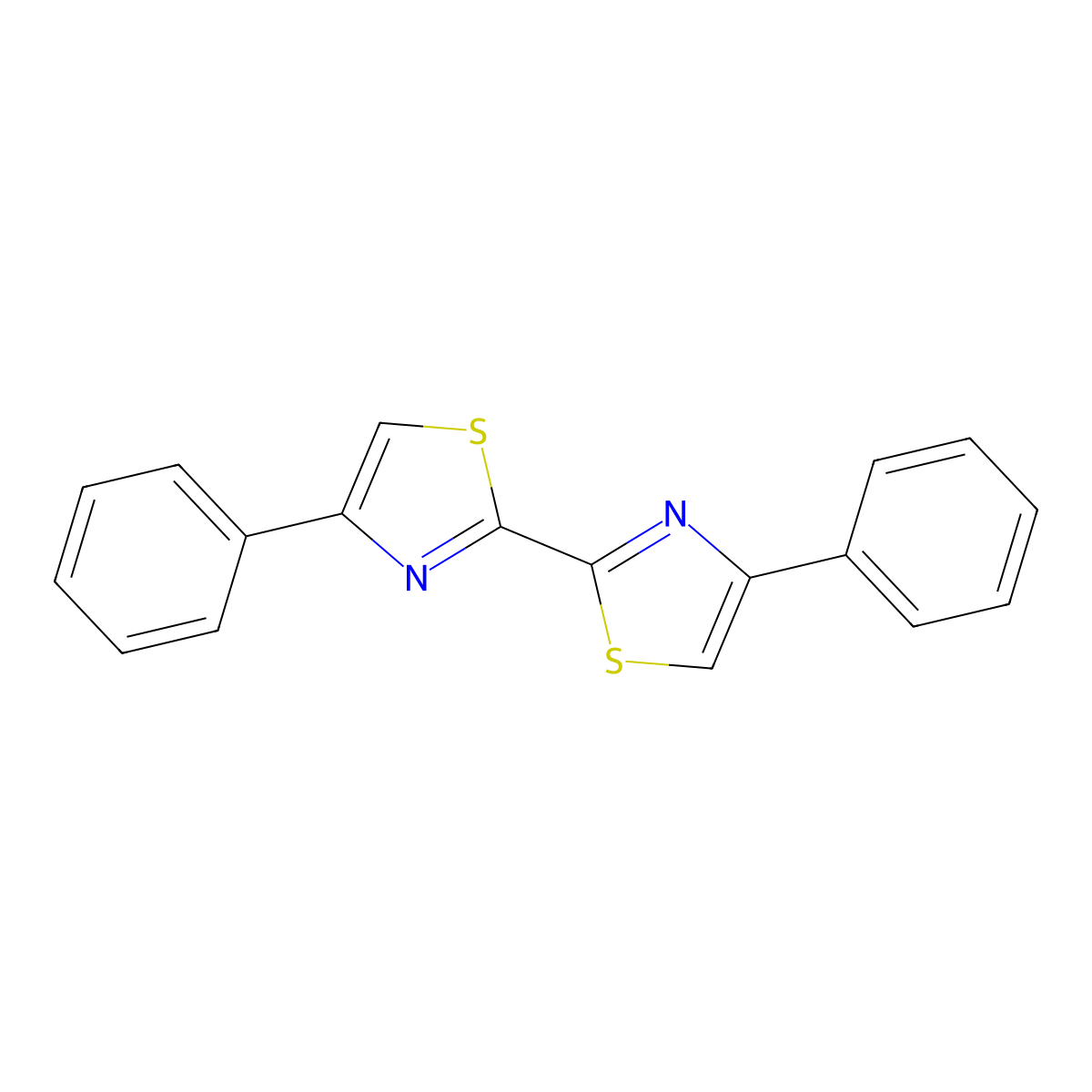 4,4'-Diphenyl-2,2'-bithiazole molecular structure, CAS 4072-63-3