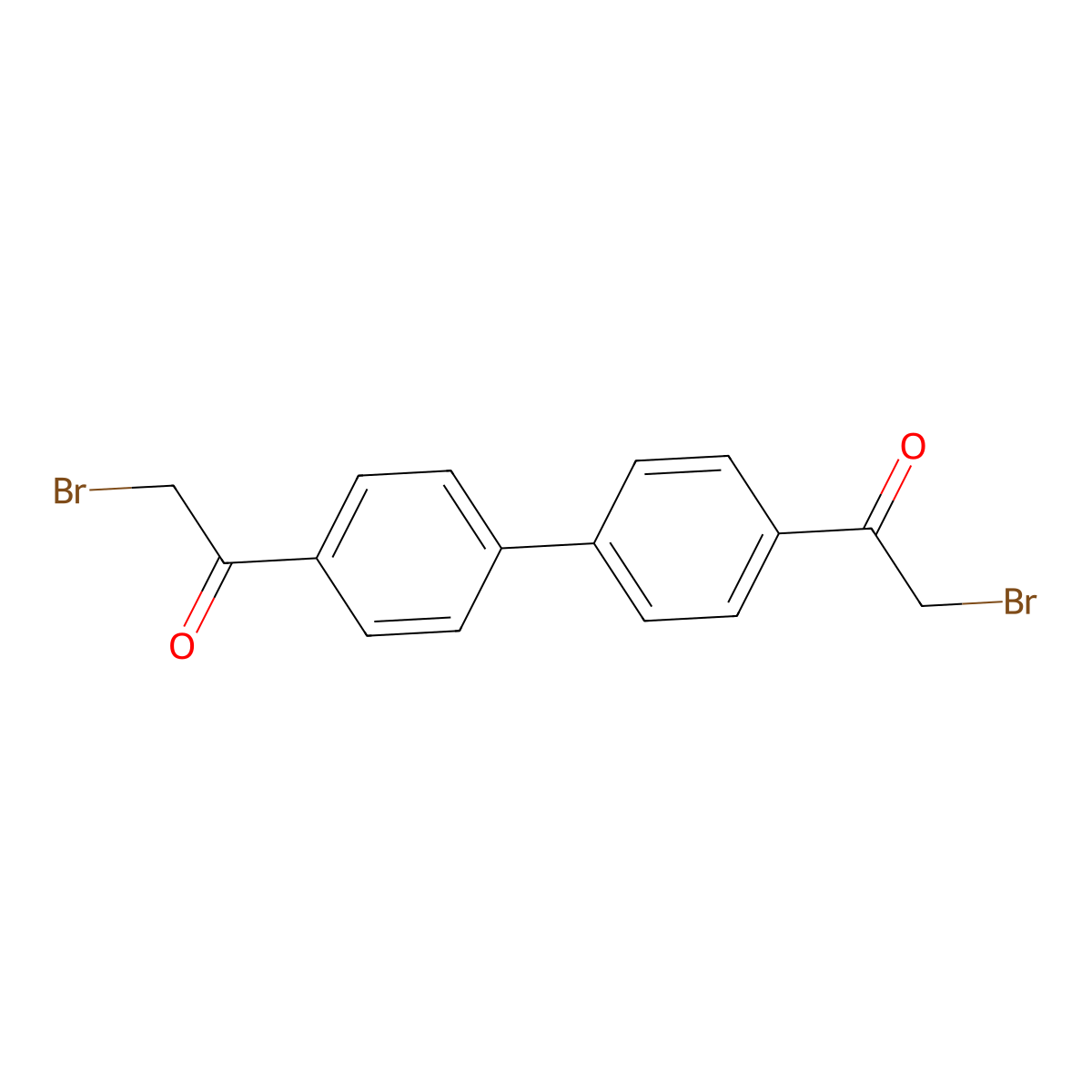 Ethanone, 1,1'-[1,1'-biphenyl]-4,4'-diylbis[2-bromo- molecular structure, CAS 4072-67-7