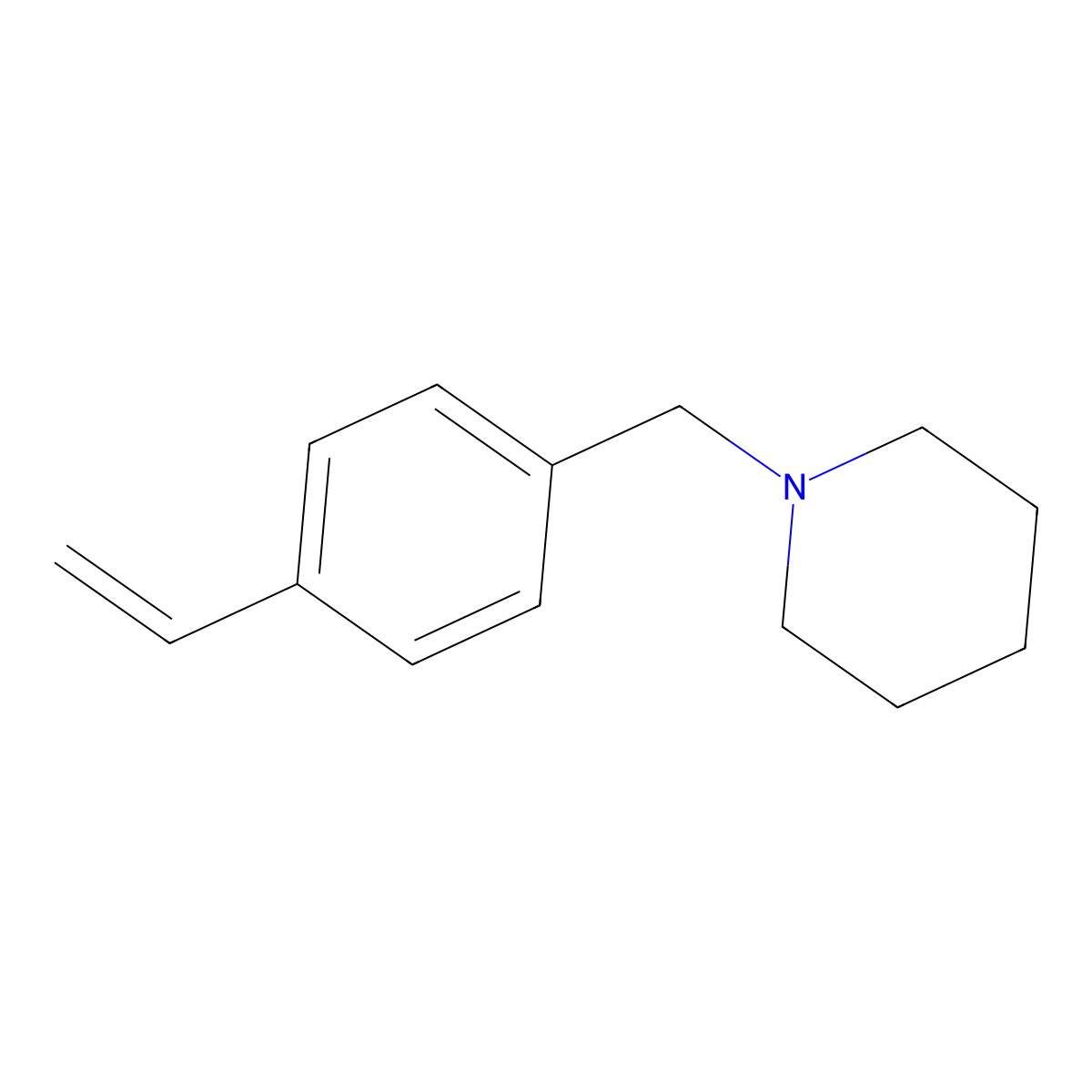 1-(4-Vinylbenzyl)piperidine molecular structure, CAS 4072-75-7