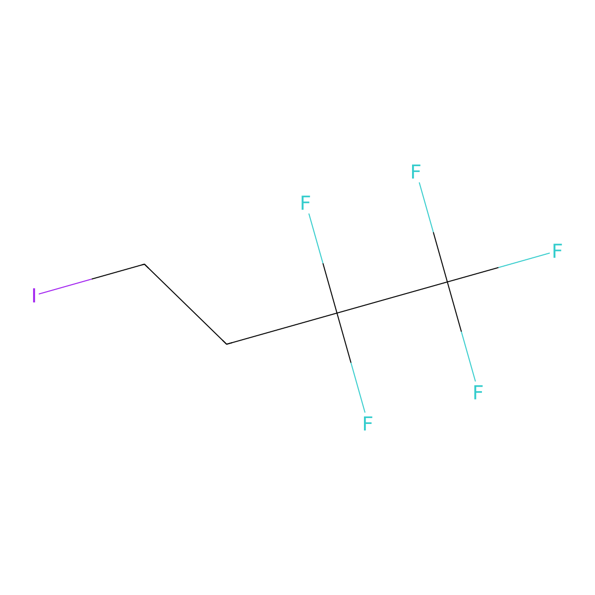 1,1,1,2,2-Pentafluoro-4-iodobutane molecular structure, CAS 40723-80-6