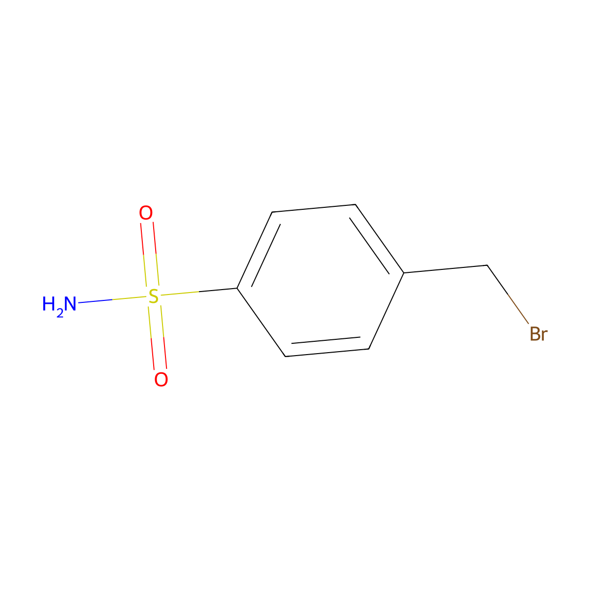 4-Bromomethylbenzenesulfonamide molecular structure, CAS 40724-47-8