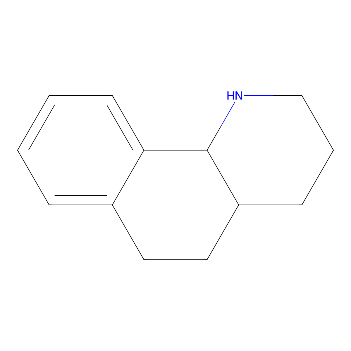 rac-(4aR,10bR)-1H,2H,3H,4H,4aH,5H,6H,10bH-benzo[h]quinoline molecular structure, CAS 40727-44-4