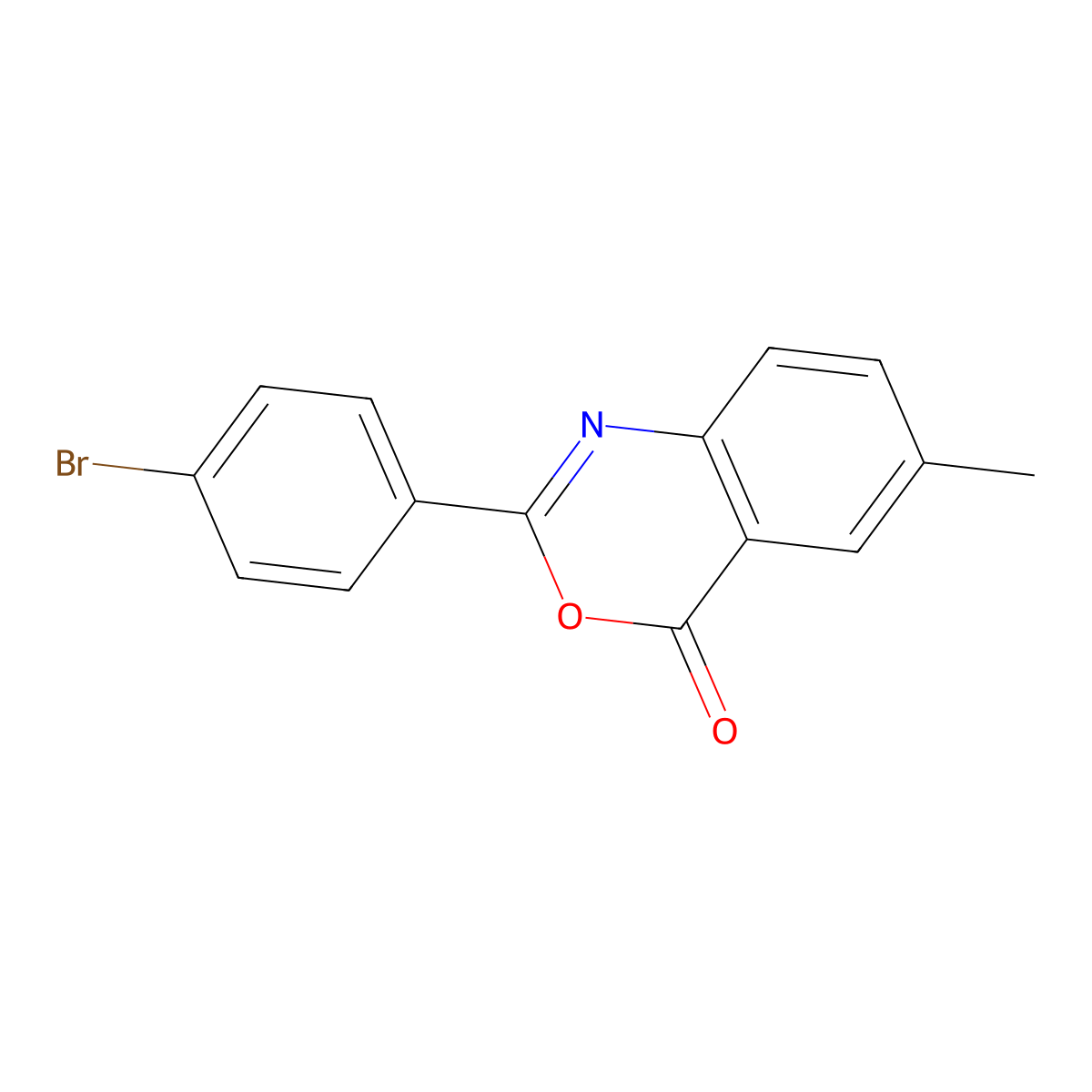 2-(4-bromophenyl)-6-methyl-4H-3,1-benzoxazin-4-one molecular structure, CAS 40728-63-0