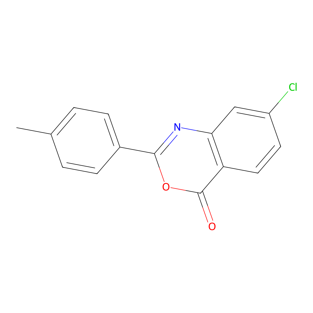 7-Chloro-2-p-tolyl-benzo[d][1,3]oxazin-4-one molecular structure, CAS 40728-69-6