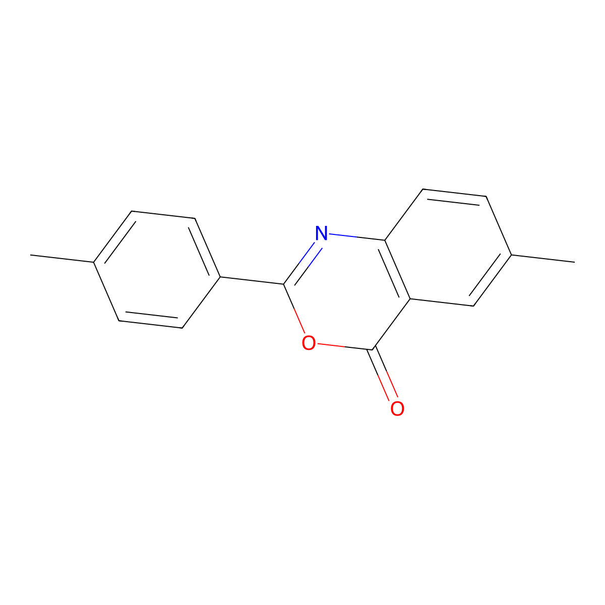 6-methyl-2-(4-methylphenyl)-4H-3,1-benzoxazin-4-one molecular structure, CAS 40728-70-9